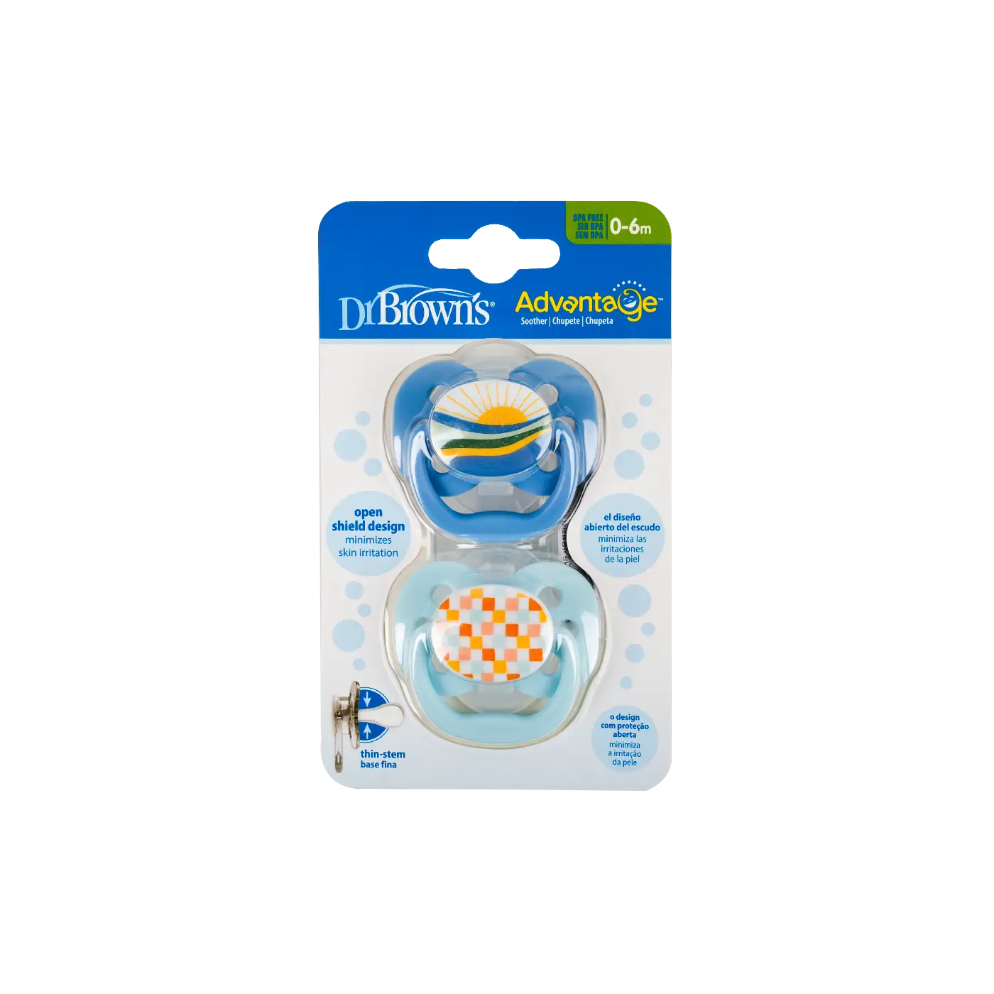 Dr Browns Advantage Pacifier Blue(0-6m)-6627