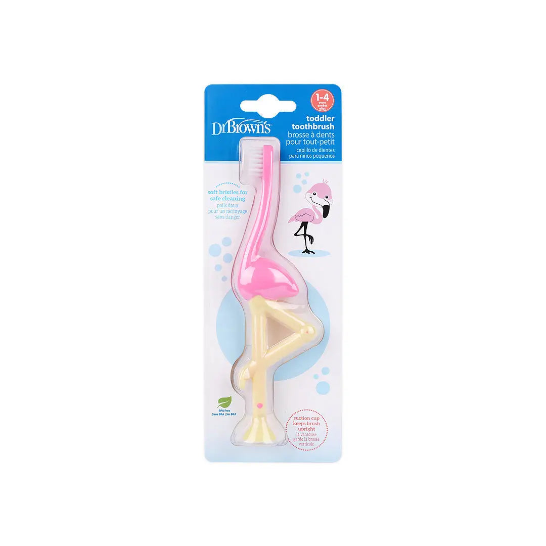 Dr Browns Toddler ToothBrush Flamingo(1-4Years)