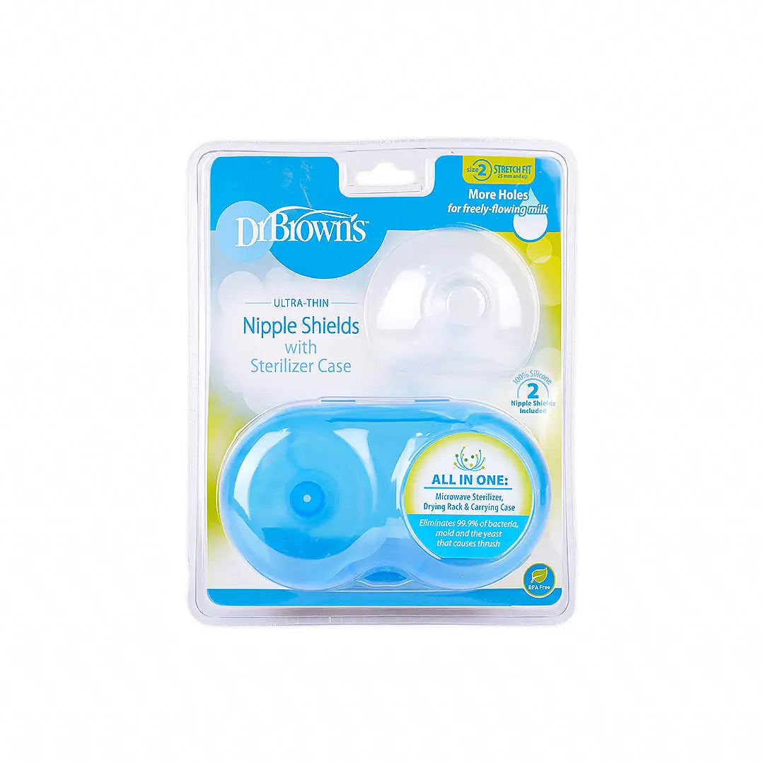 51279-Dr Browns Nipple Shields With Sterilizer Case 2Pcs