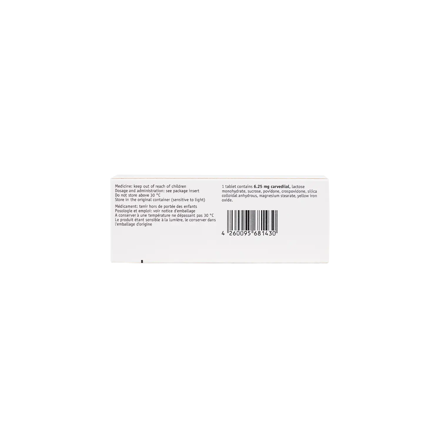 Dilatrend 6.25mg 30 Tablets