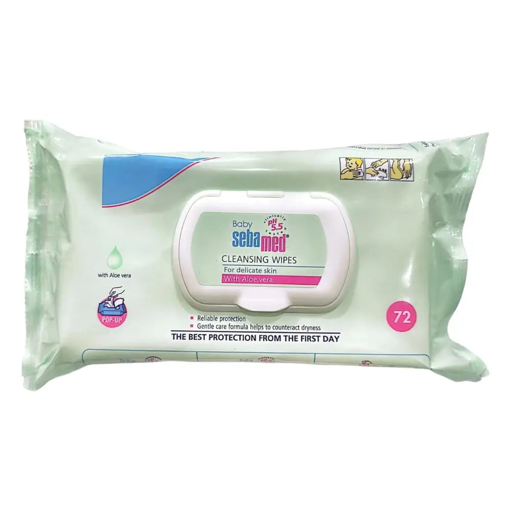 51317-Sebamed Baby Cleansing Wipes With Aloe Vera 72Pcs
