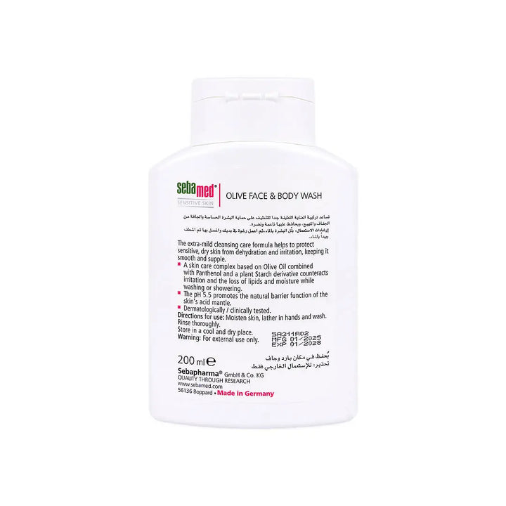 51318-Sebamed Olive Face &amp; Body Wash 200ml +3