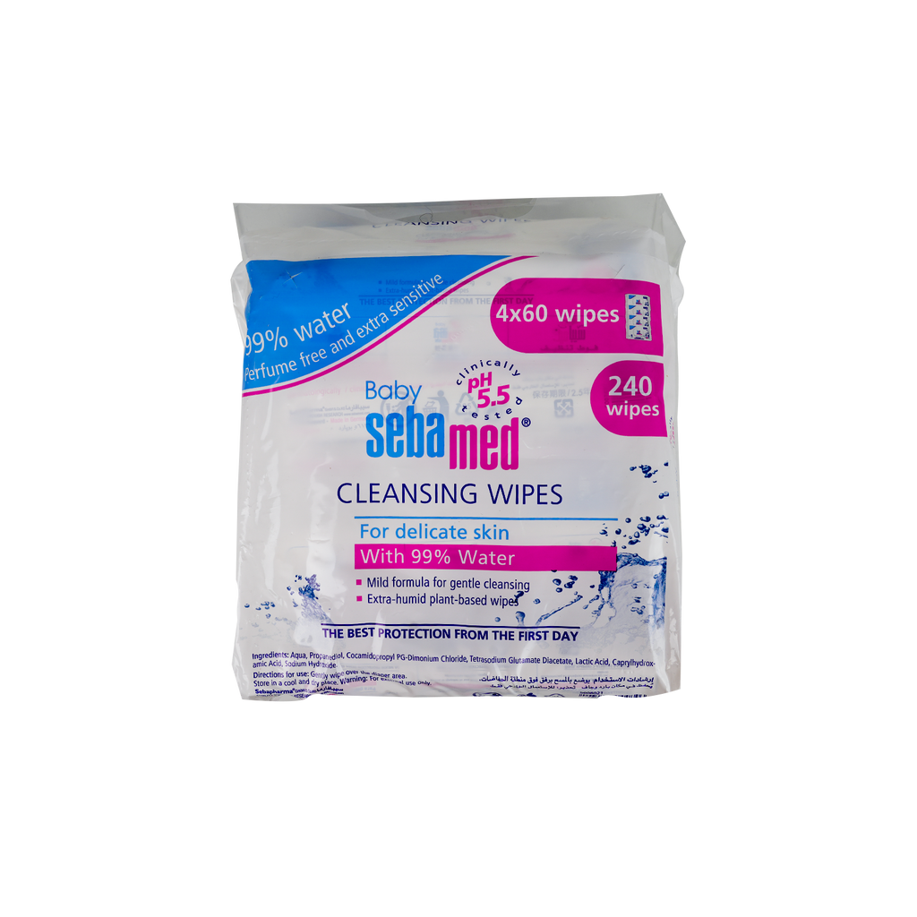 Sebamed Baby Cleansing Wipes With 99% Water 4X60Wipes