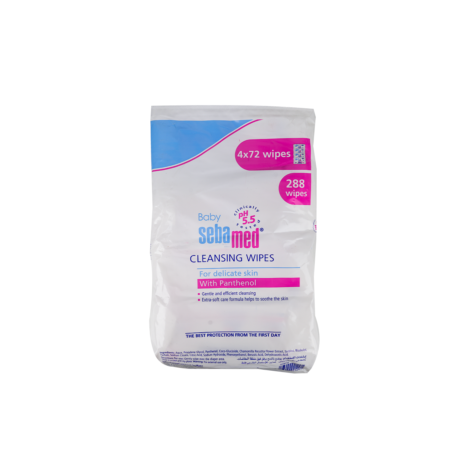 Sebamed Baby Cleansing Wipes With Panthenol 4x72wipes