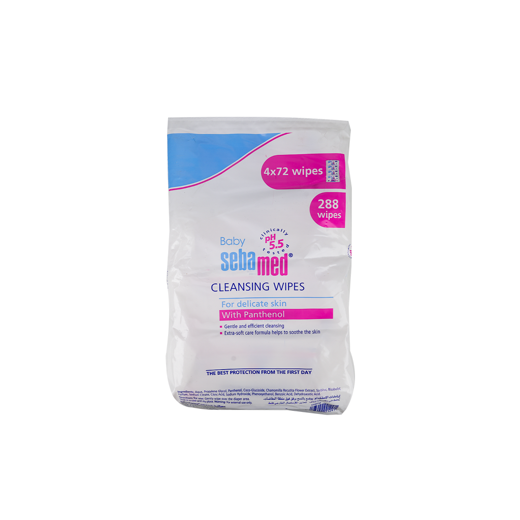 Sebamed Baby Cleansing Wipes With Panthenol 4x72wipes