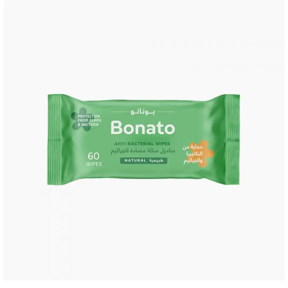 51352-Bonato Anti-Bacterial Wipes 60 Wipes