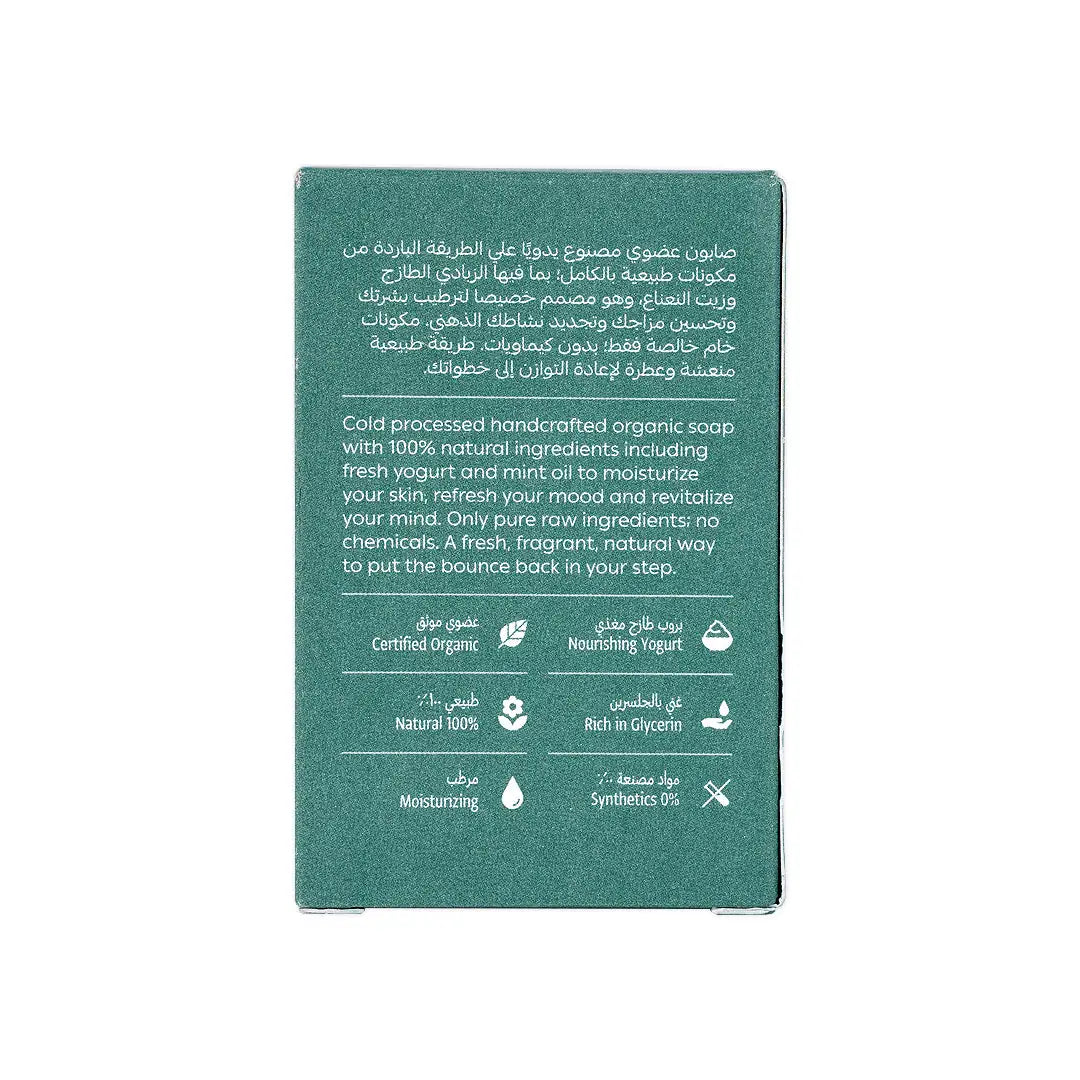 Natureland Bodycare Hand Crafted Organic Mint Soap 100g