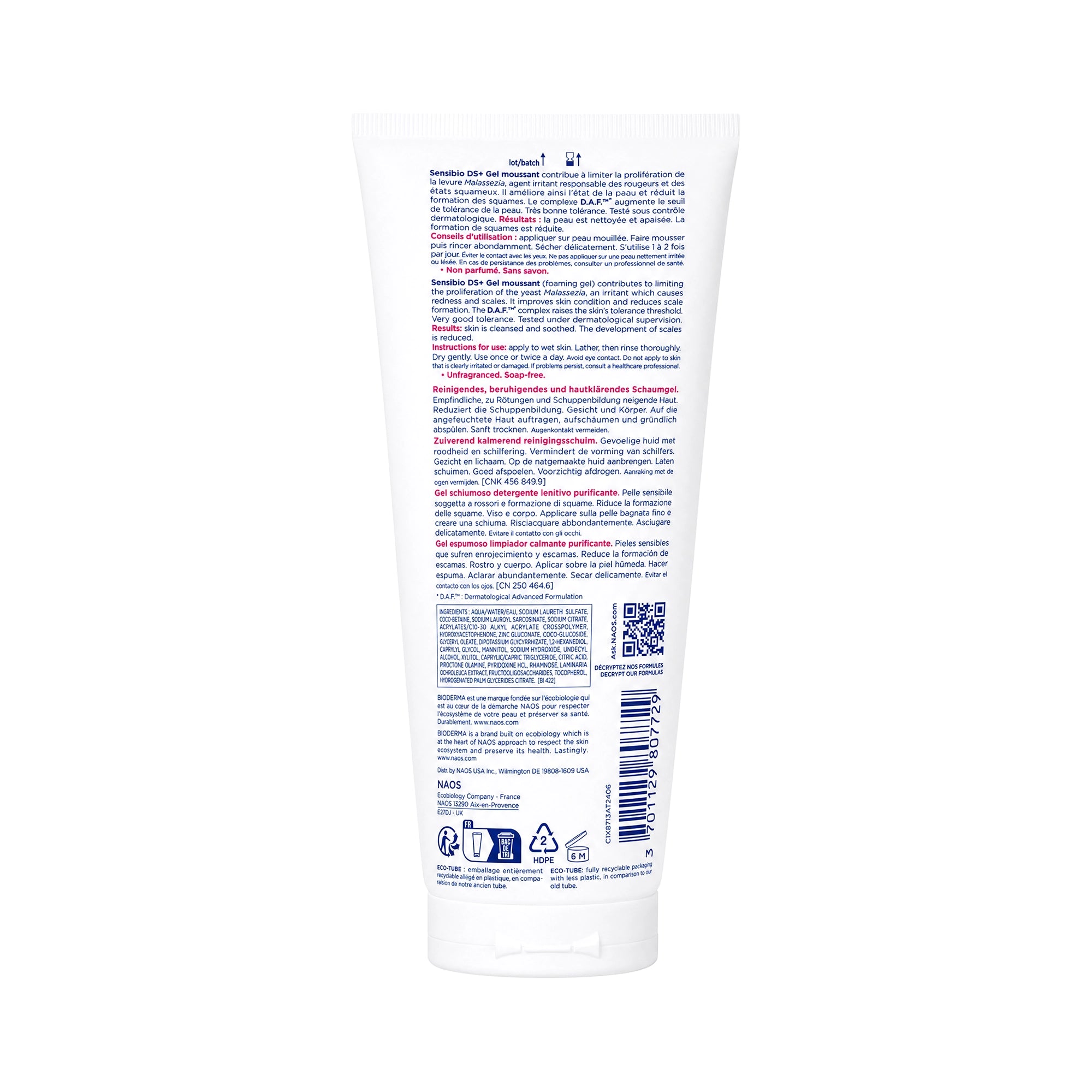 51385-Bioderma Sensibio DS+ Gel Moussant Foaming Gel 200ml +2