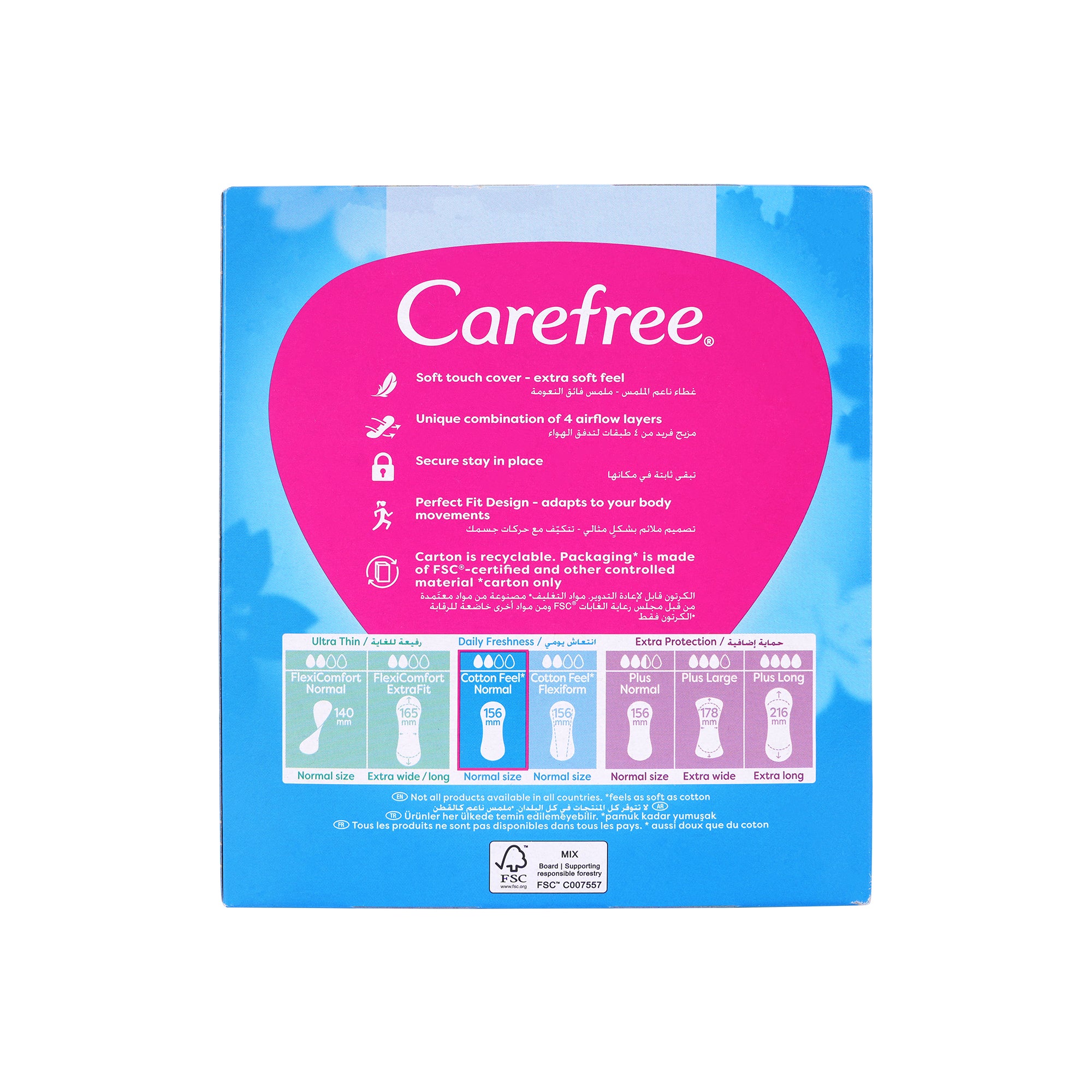 51411-Carefree Cotton Feel 56Pcs-Fresh Scent +1