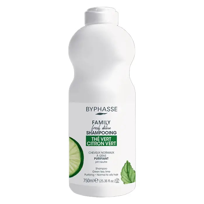 51417-Byphasse Family Fresh Delice Shampoo 750ml-GreenTea Lime +3