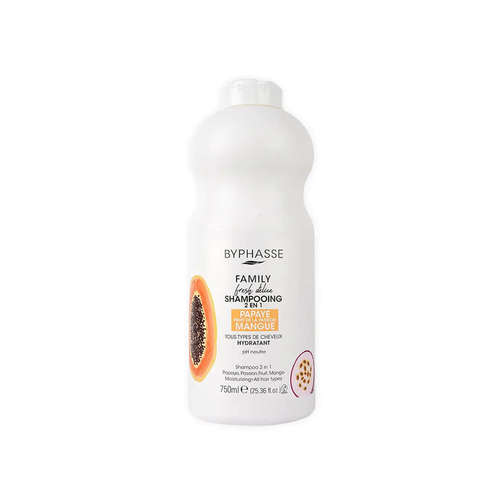 51418-Byphasse Family Fresh Delice Shampoo 2in1 750ml-Papaya