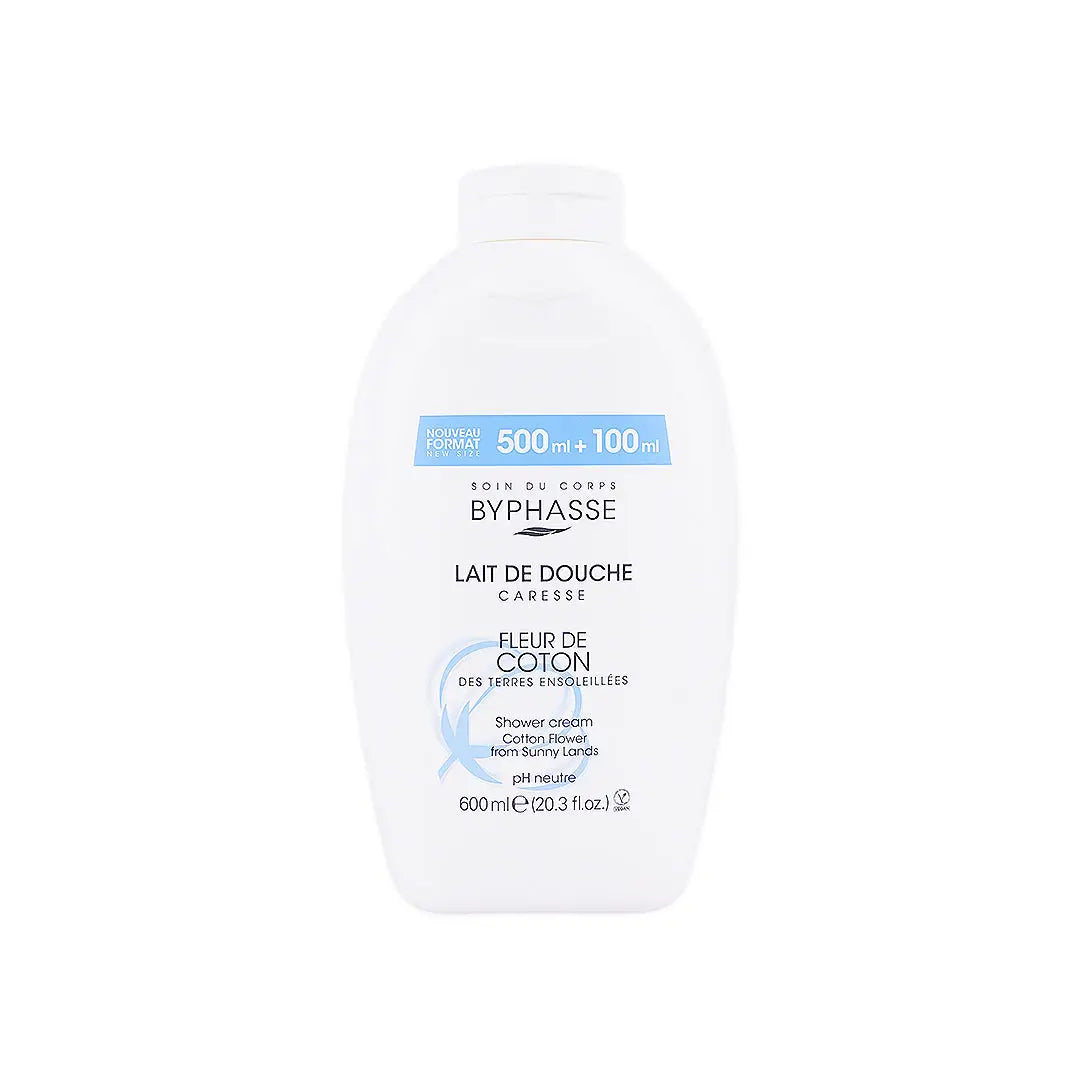 51423-Byphasse Shower Cream 600ml - Cotton Flower