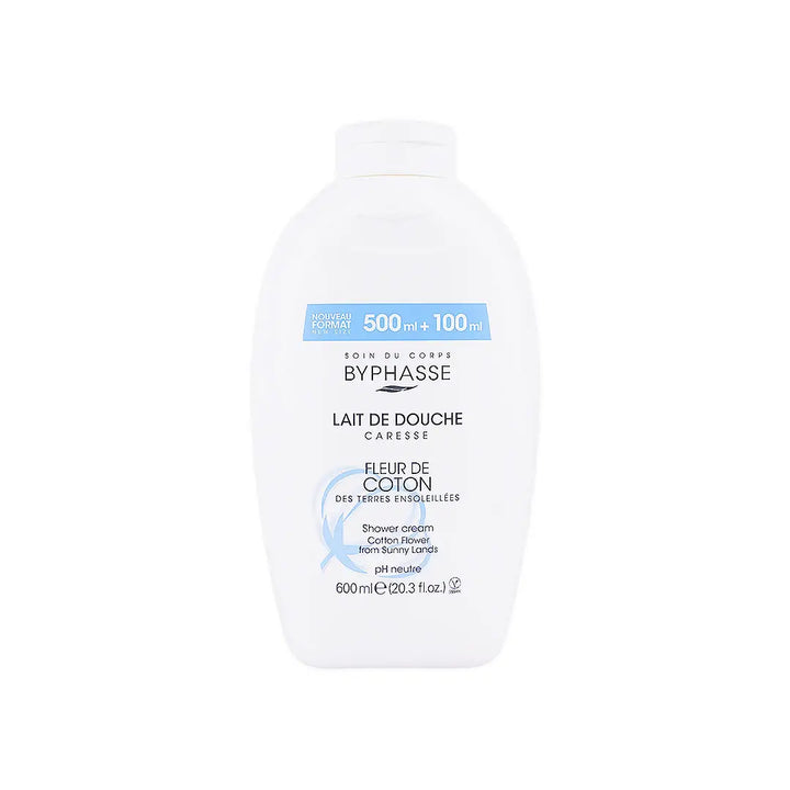 51423-Byphasse Shower Cream 600ml - Cotton Flower