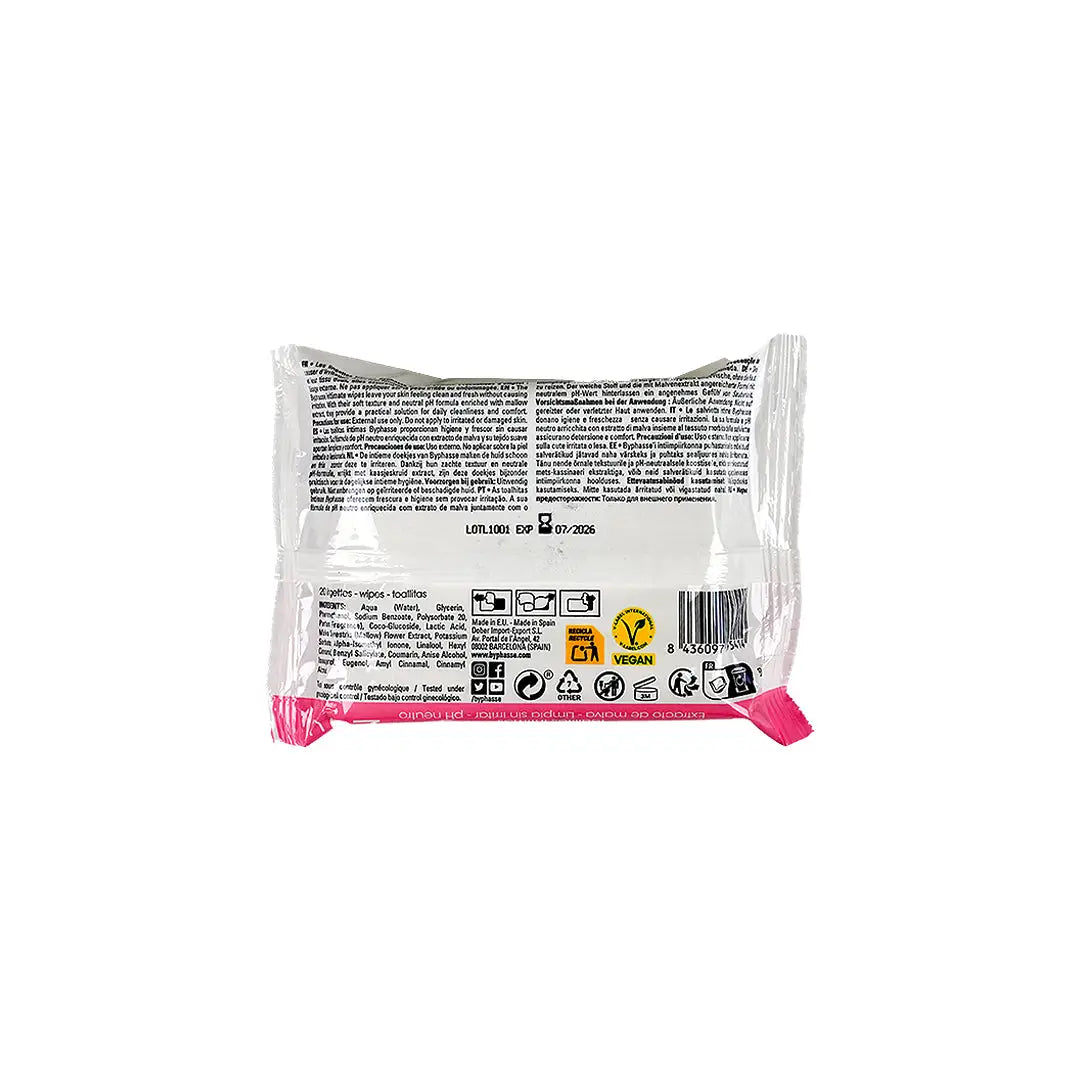 51433-Byphasse Intimate Wipes 20pcs +1