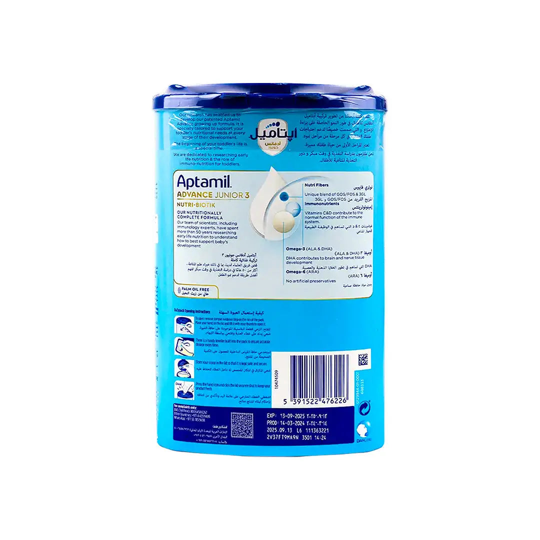 51452-Aptamil Advance Junior Nutri Biotik No.3 Milk 800gm-Vanilla +3