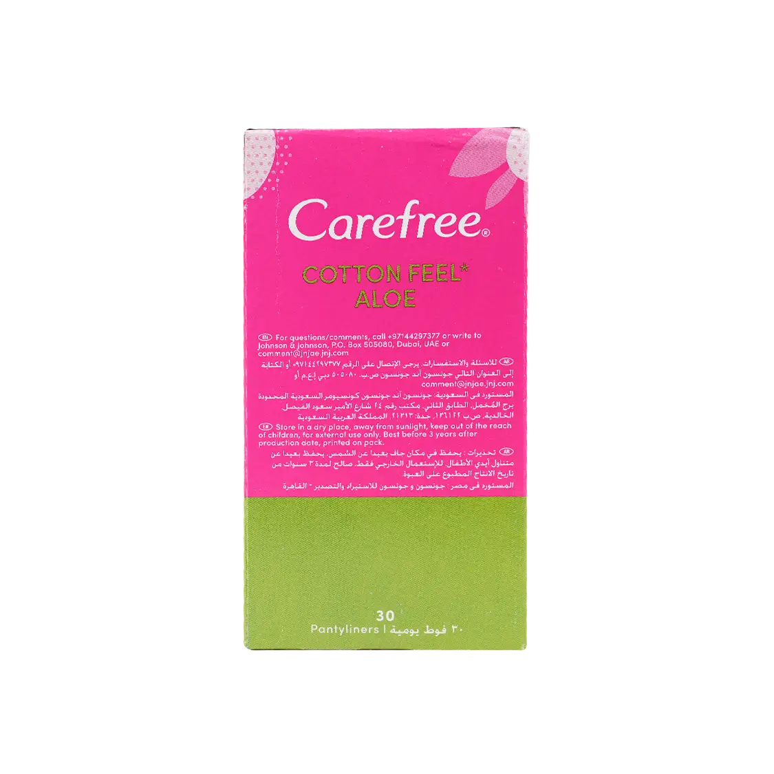 Carefree Cotton Feel 30Pcs-Aloe