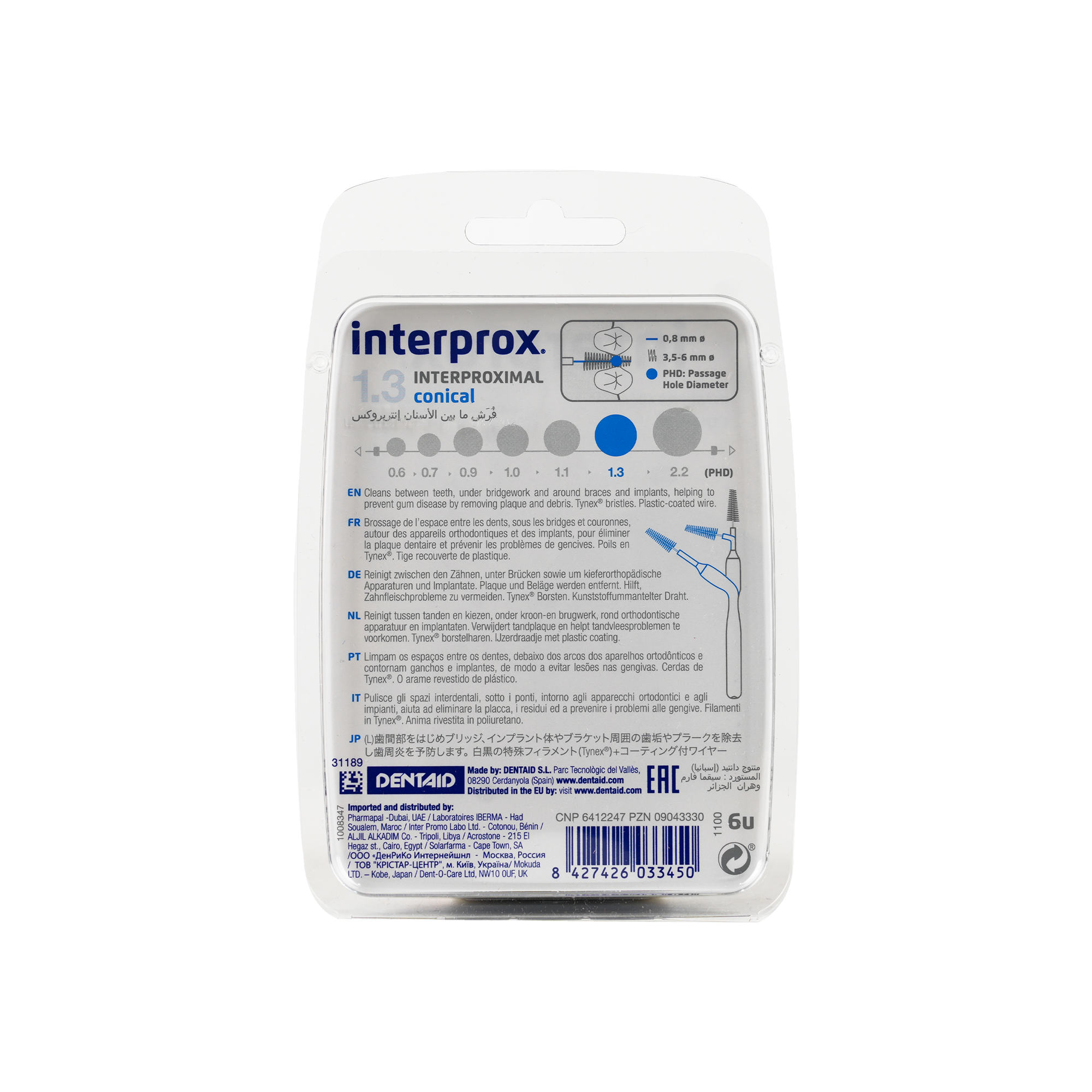 Dentaid Interprox Blue - Conical 1.3m