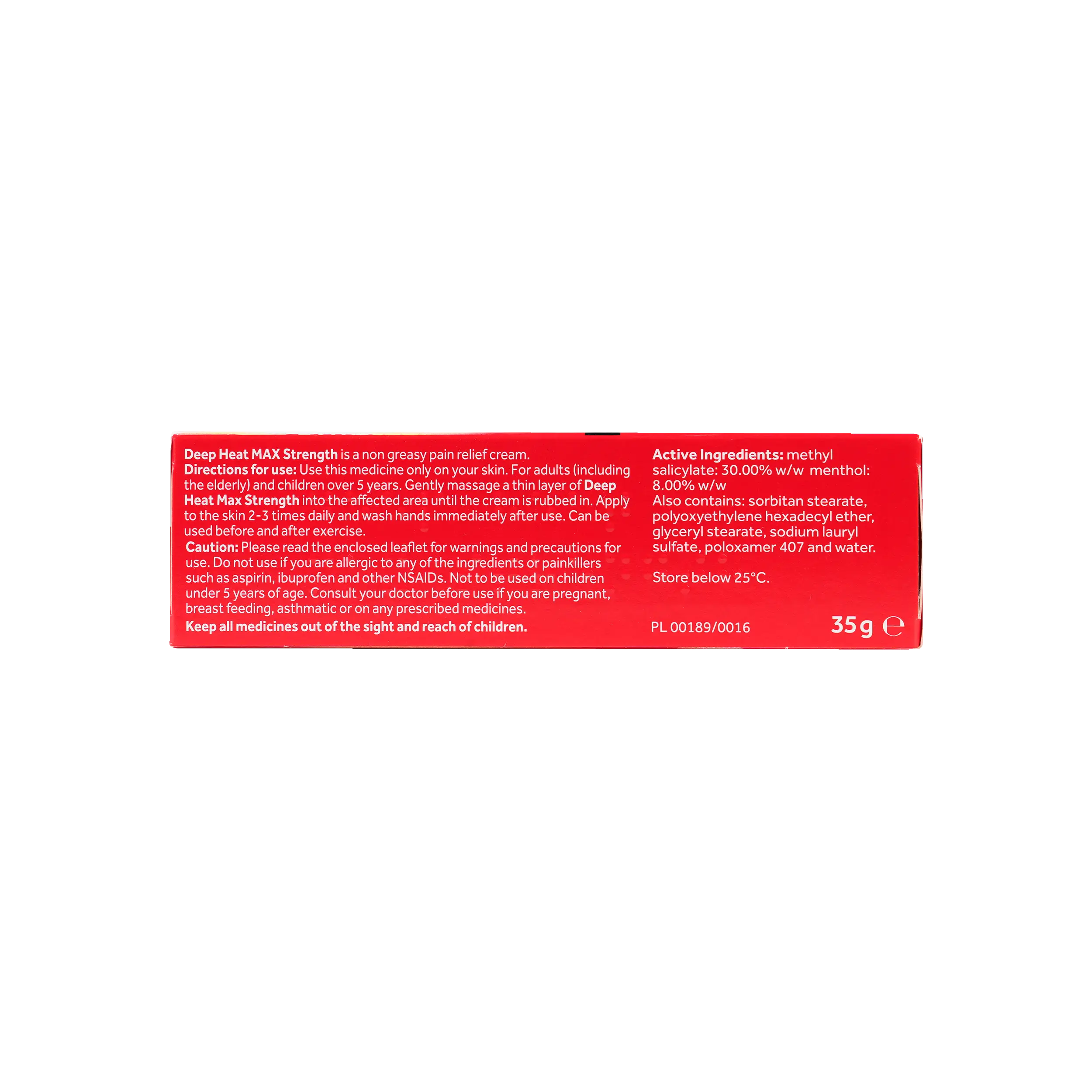 Deep Heat Max Strength Pain Relief 35g