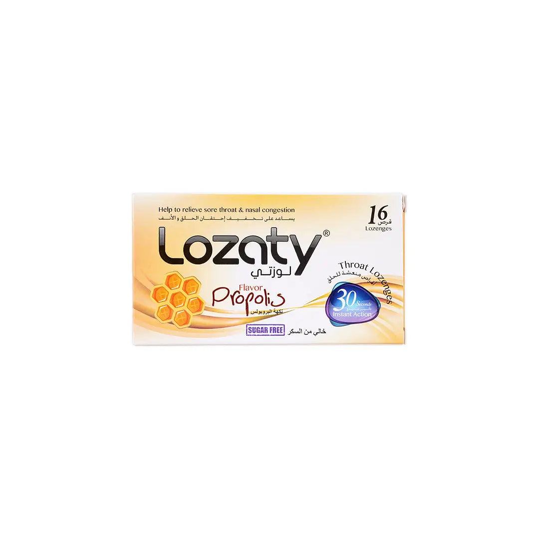 Lozaty Sugar Free 16 Lozenges - Propolis Flavor +3