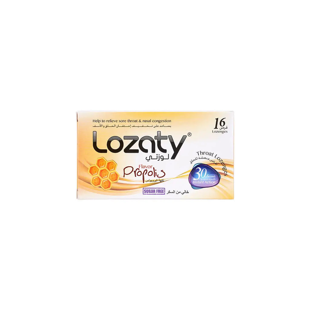 Lozaty Sugar Free 16 Lozenges - Propolis Flavor