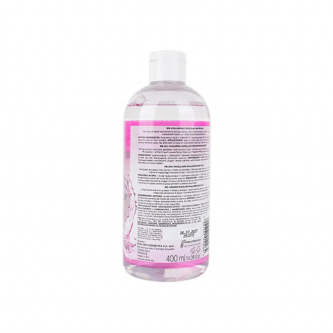 51557-Eveline Hyaluronic MIcellar Water  3in1 400ml +2
