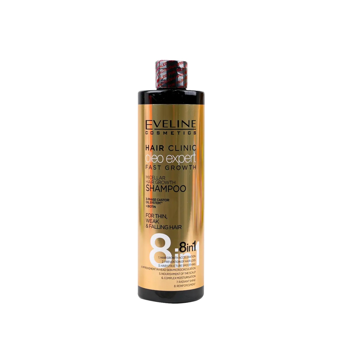 51563-Eveline Hair Clinic Micellar Hair Growth Shampoo 8in1 400ml