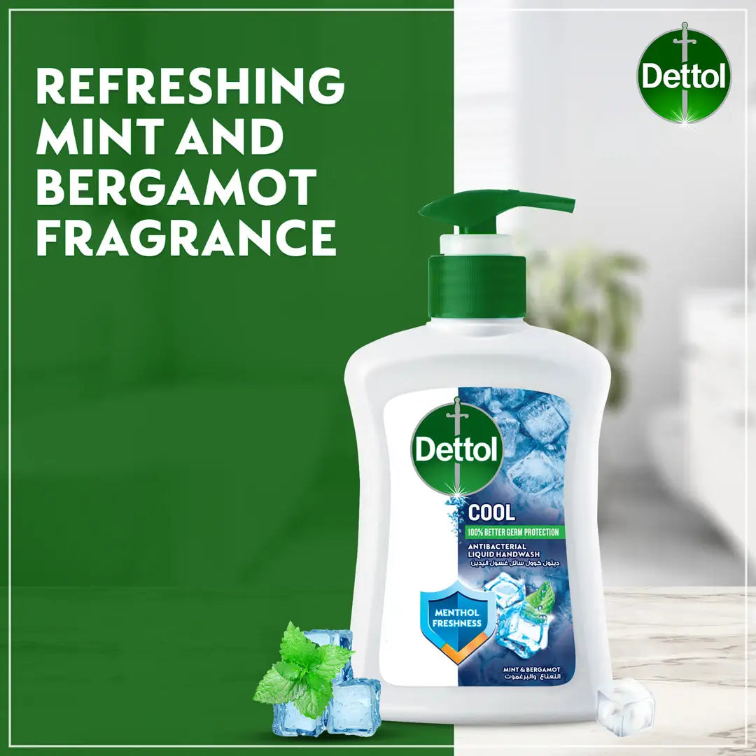 51564-Dettol Cool Hand Wash 200ml - Mint &amp; Bergamot +2