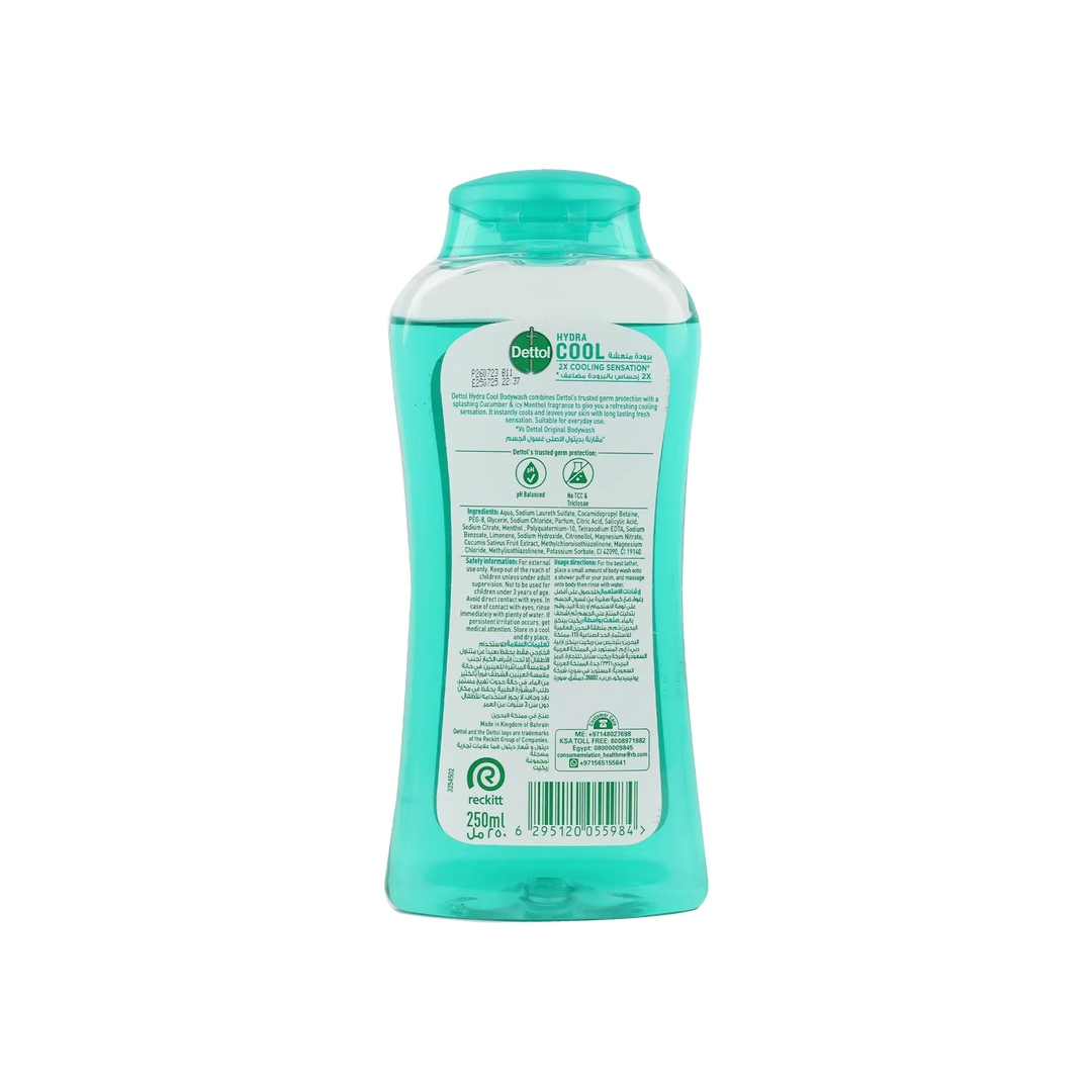 51566-Dettol Hydra Cool Body Wash 250ml - Cucumber Fragrance +1