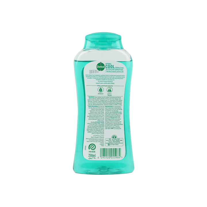 51566-Dettol Hydra Cool Body Wash 250ml - Cucumber Fragrance +1