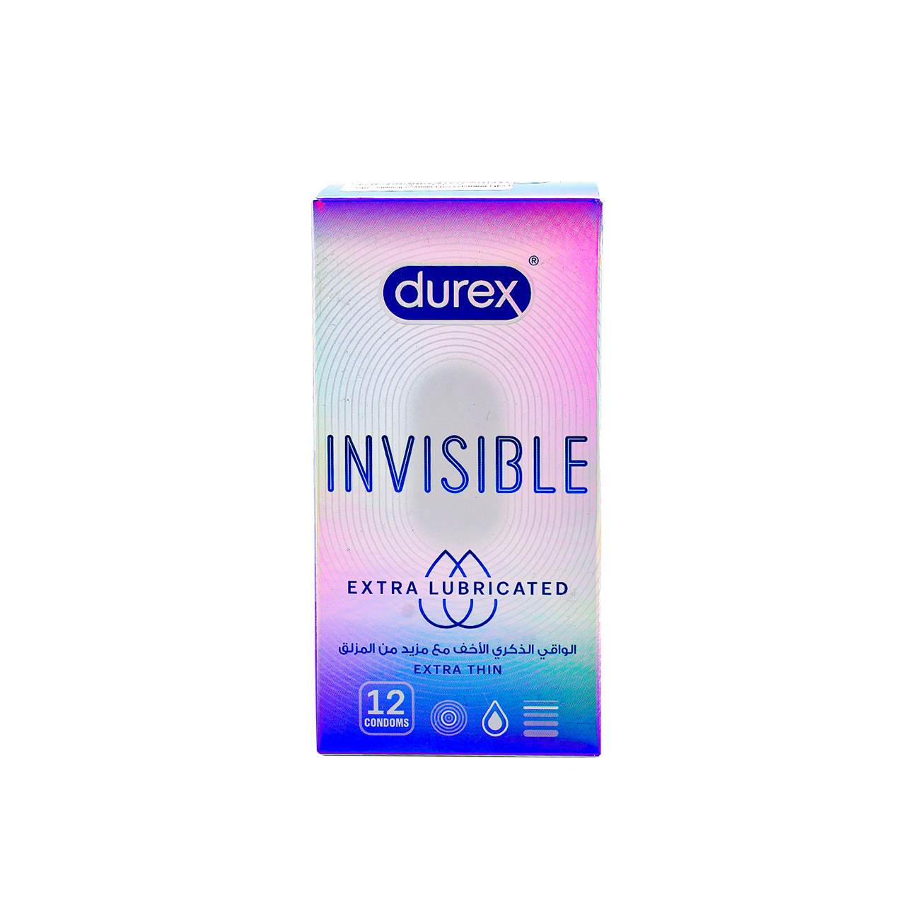 Durex Condom Invisible Extra Lubricated Extra Thin 12s