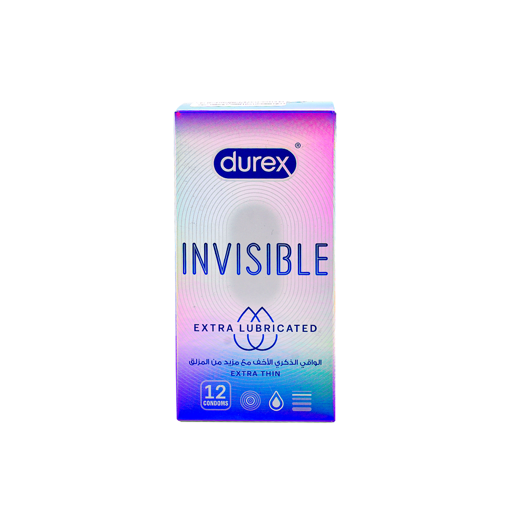 Durex Condom Invisible Extra Lubricated Extra Thin 12s