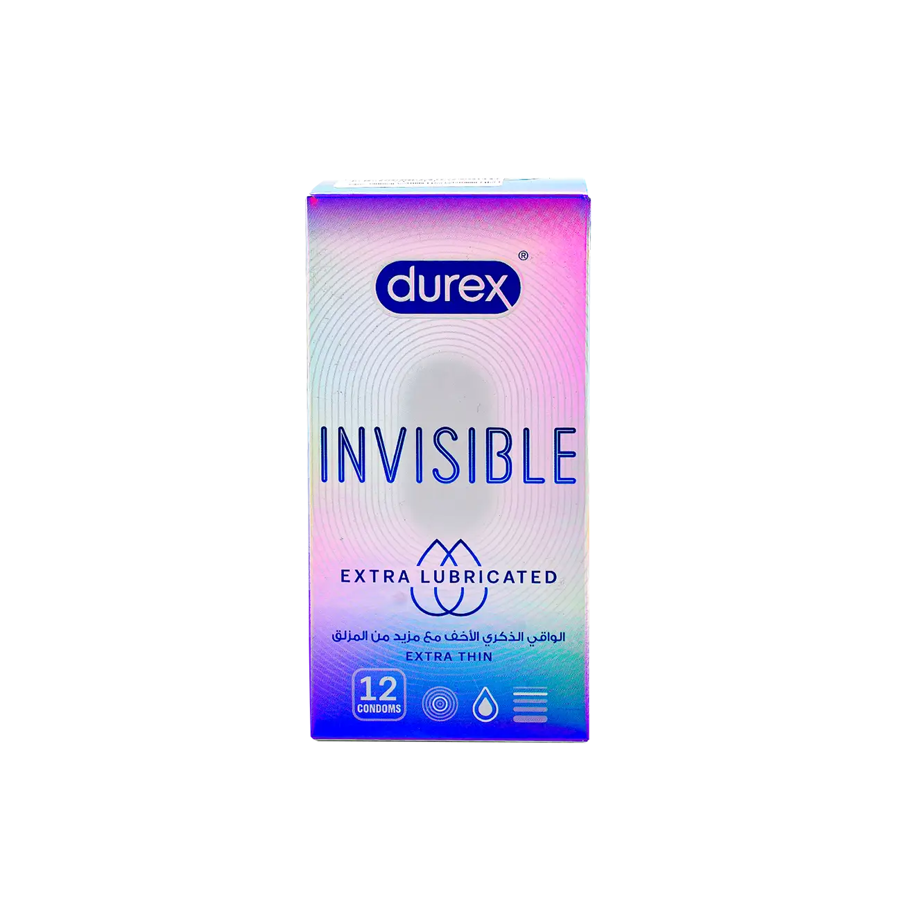 Durex Condom Invisible Extra Lubricated Extra Thin 12s