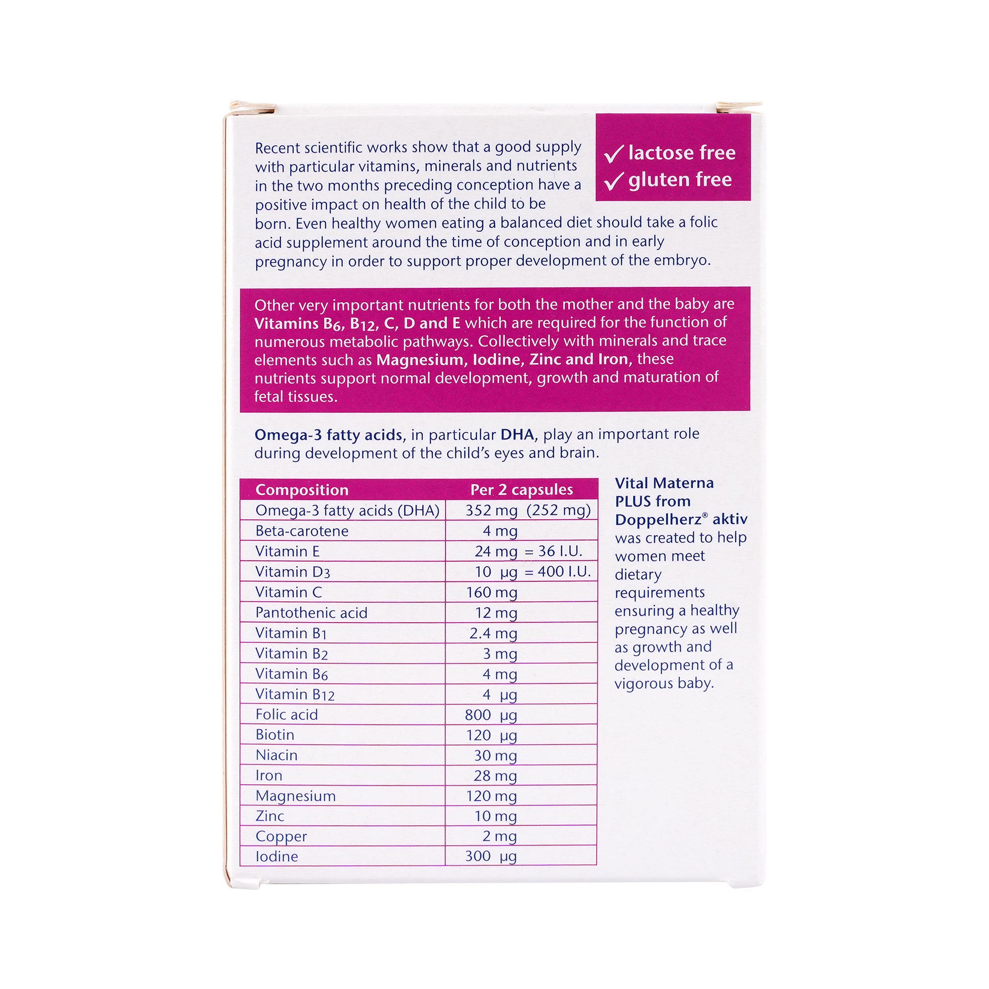 51592-Doppelherz Aktiv Vital Materna Plus 60Capsules +1