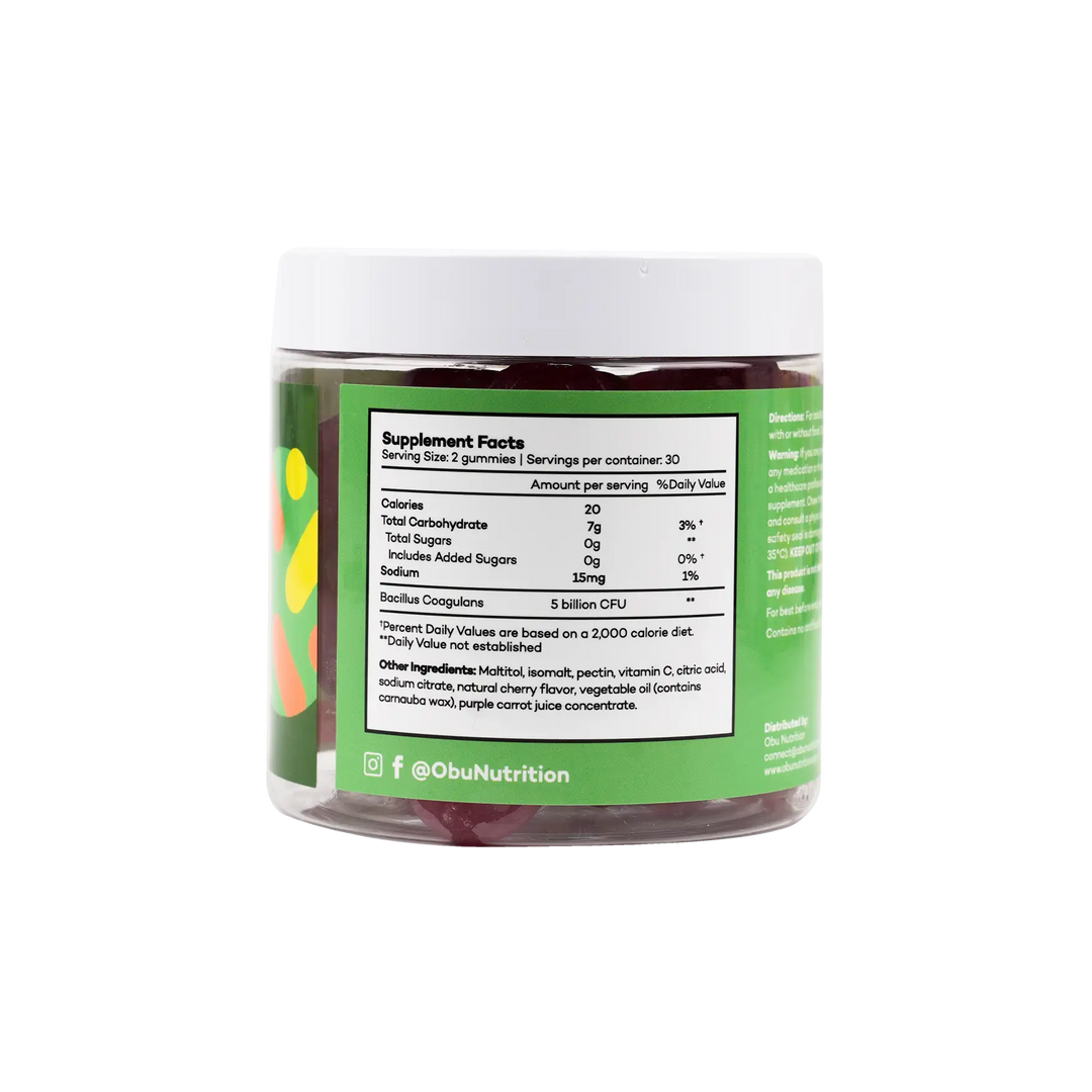 51615-OBU Probiotic Cherry Flavor 60 Gummies +2