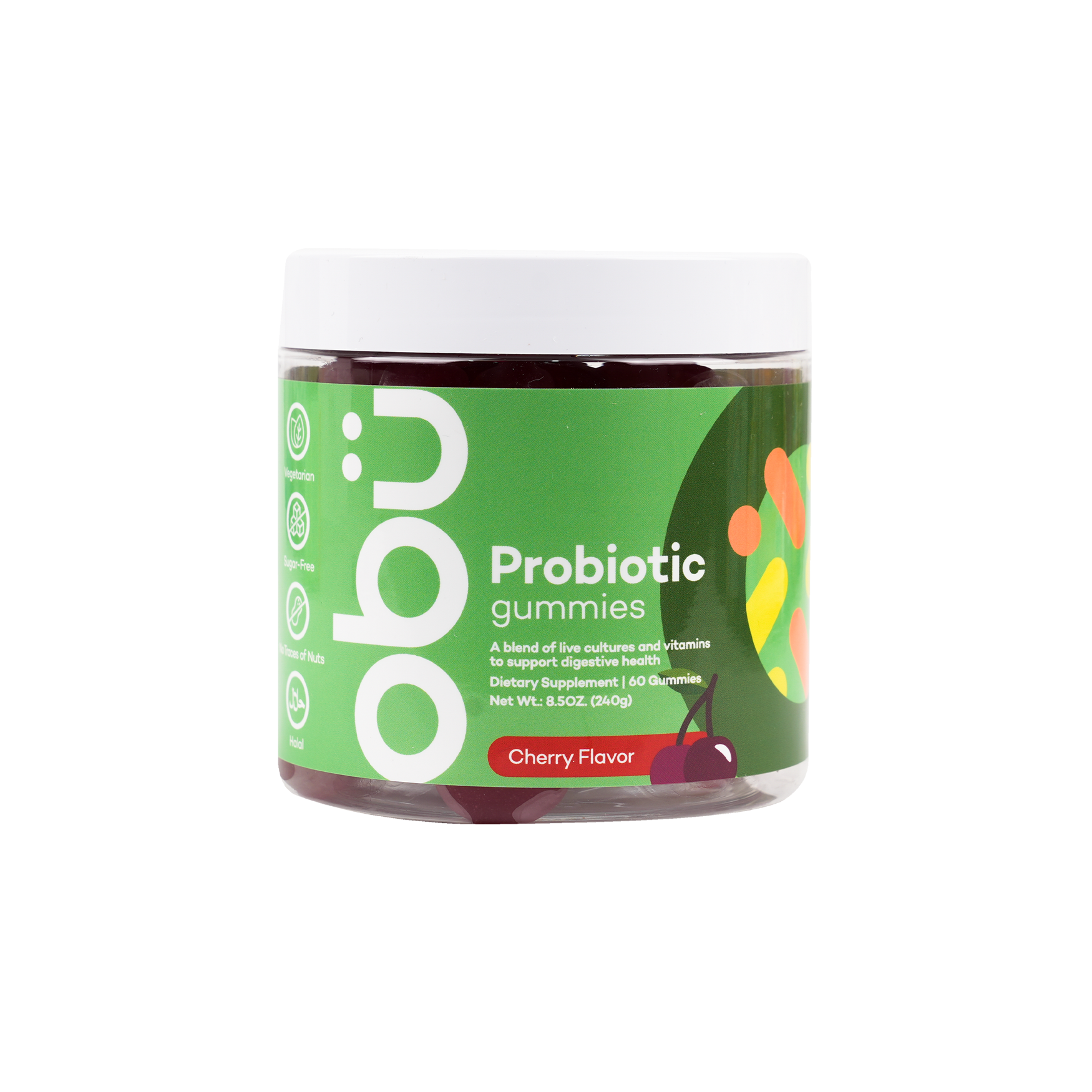 Obu Probiotic Cherry Flavor 60 Gummies