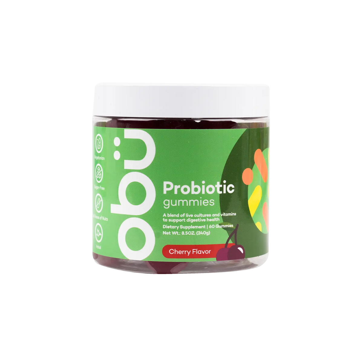 51615-OBU Probiotic Cherry Flavor 60 Gummies