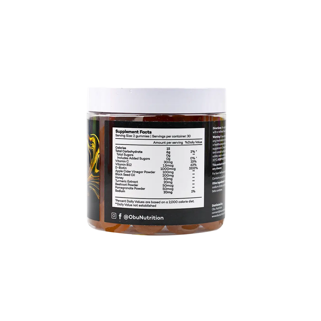 51616-OBU Black Seed Oil Honey Flavor 60 Gummies +1