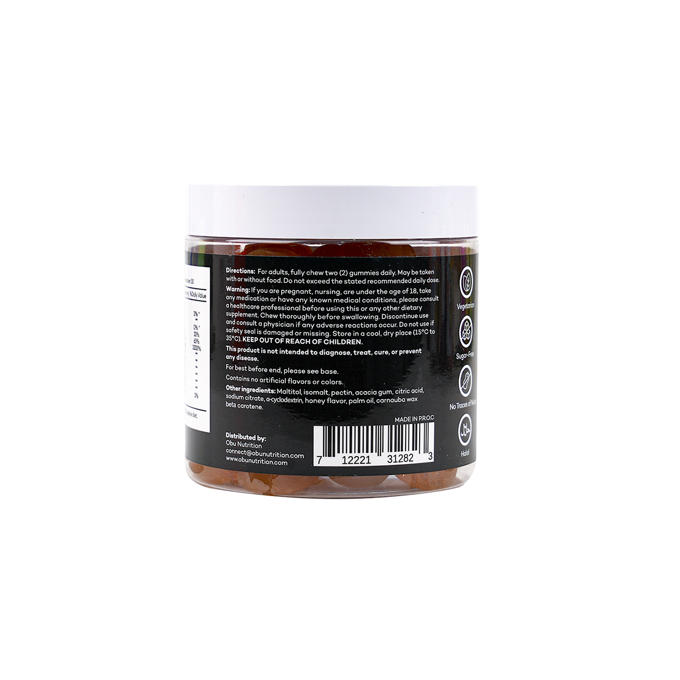 Obu Black Seed Oil Honey Flavor 60 Gummies