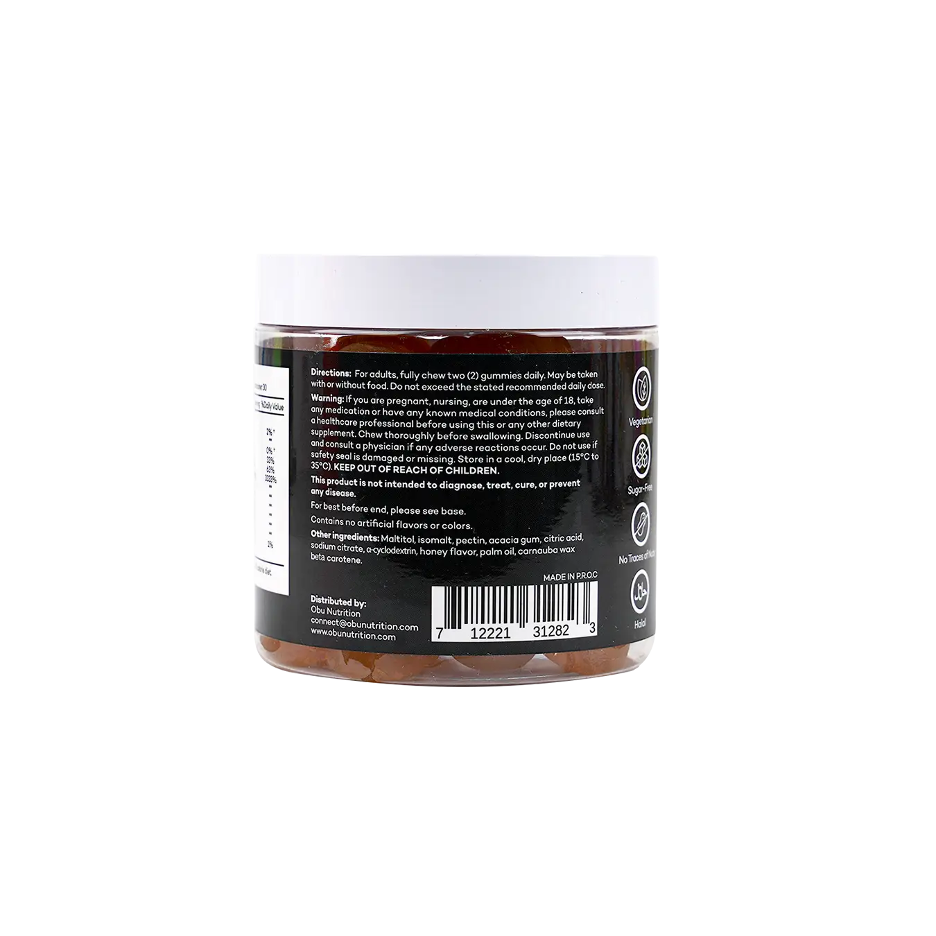 Obu Black Seed Oil Honey Flavor 60 Gummies