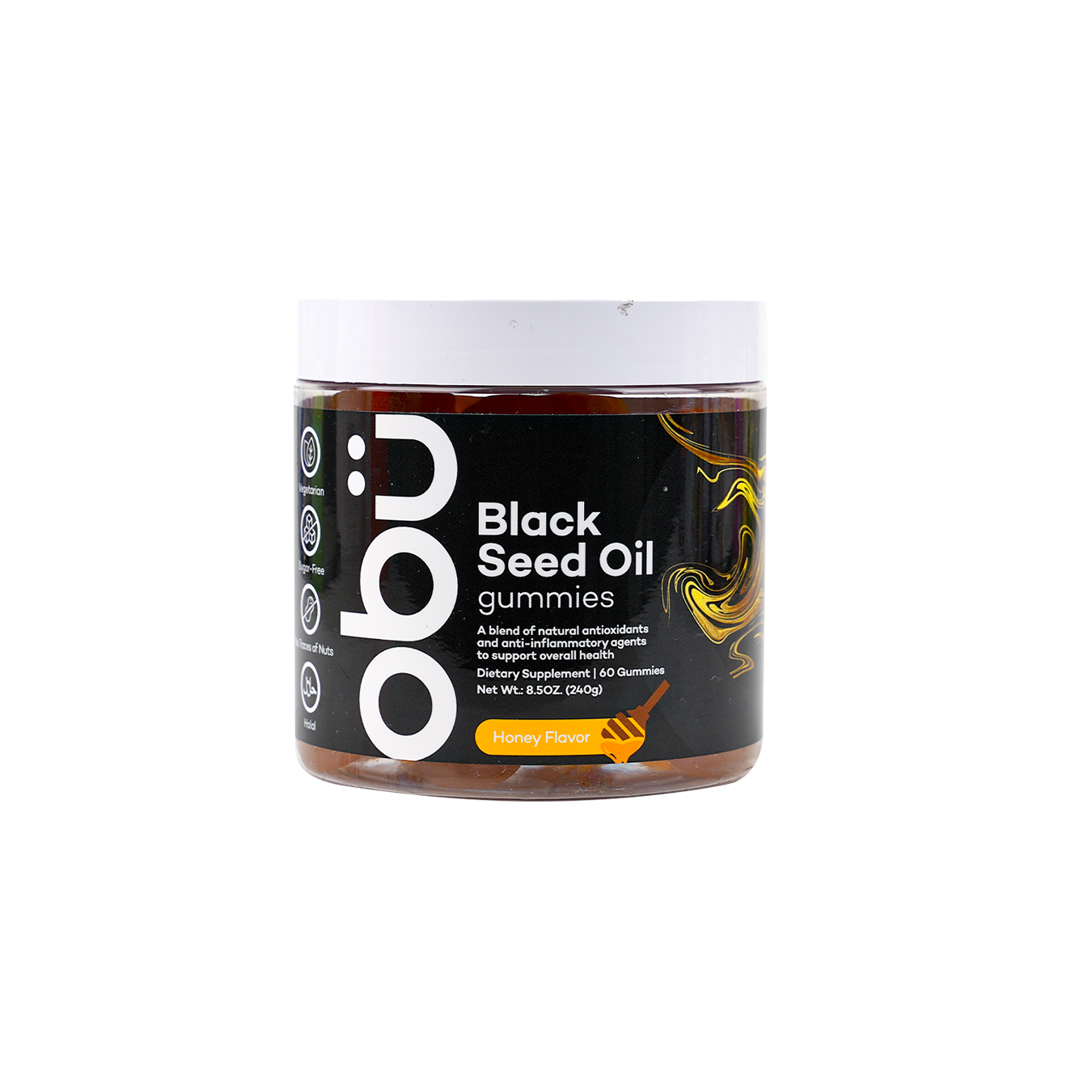 Obu Black Seed Oil Honey Flavor 60 Gummies