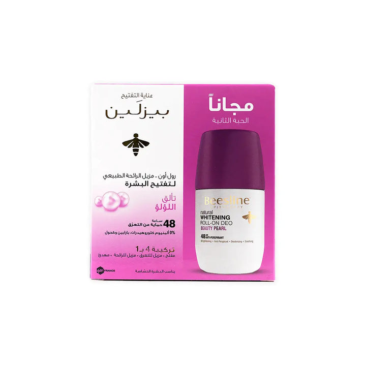51645-Beesline Whitening Roll-On Deo 48H Beauty Pearl 50Ml (1+1) +7