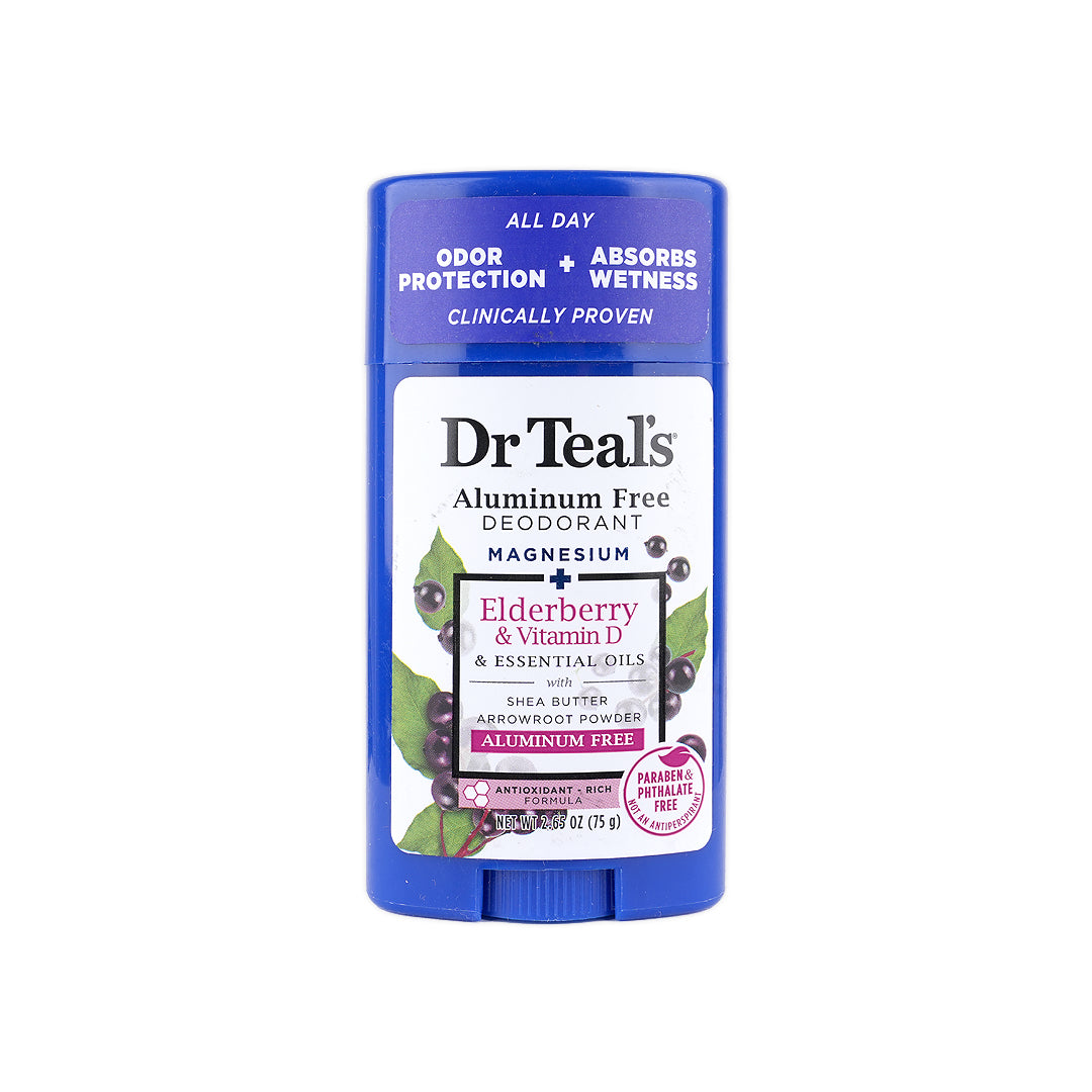 Dr Teals Aluminum Free Deodorant 75g - Elderberry &Vitamin D