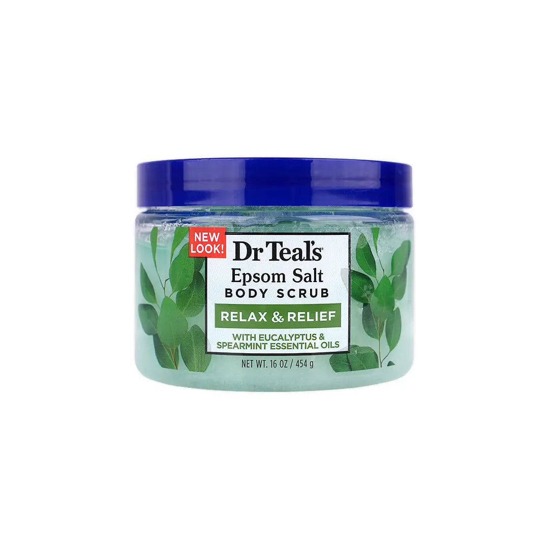 dr teals epsom salt body scrub 454g spearmint