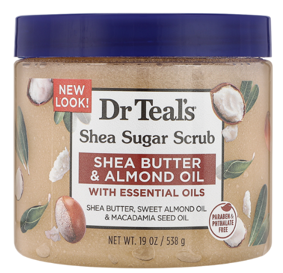 Dr Teals Shea Sugar Scrub 538g - Shea Butter & Almond Oil