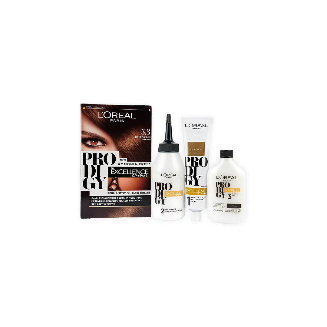 L'oreal Prodigy Permanent Oil Hair Color-5.30 Chatain Clair