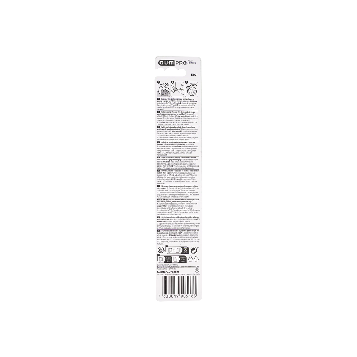 51696-GUM Pro Sensitive Toothbrush Ultra Soft +1