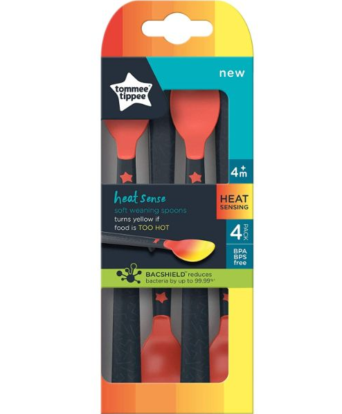 Tommee Tippee Heat Sense Soft Weaning Spoons 4m+ 4Pcs-1888