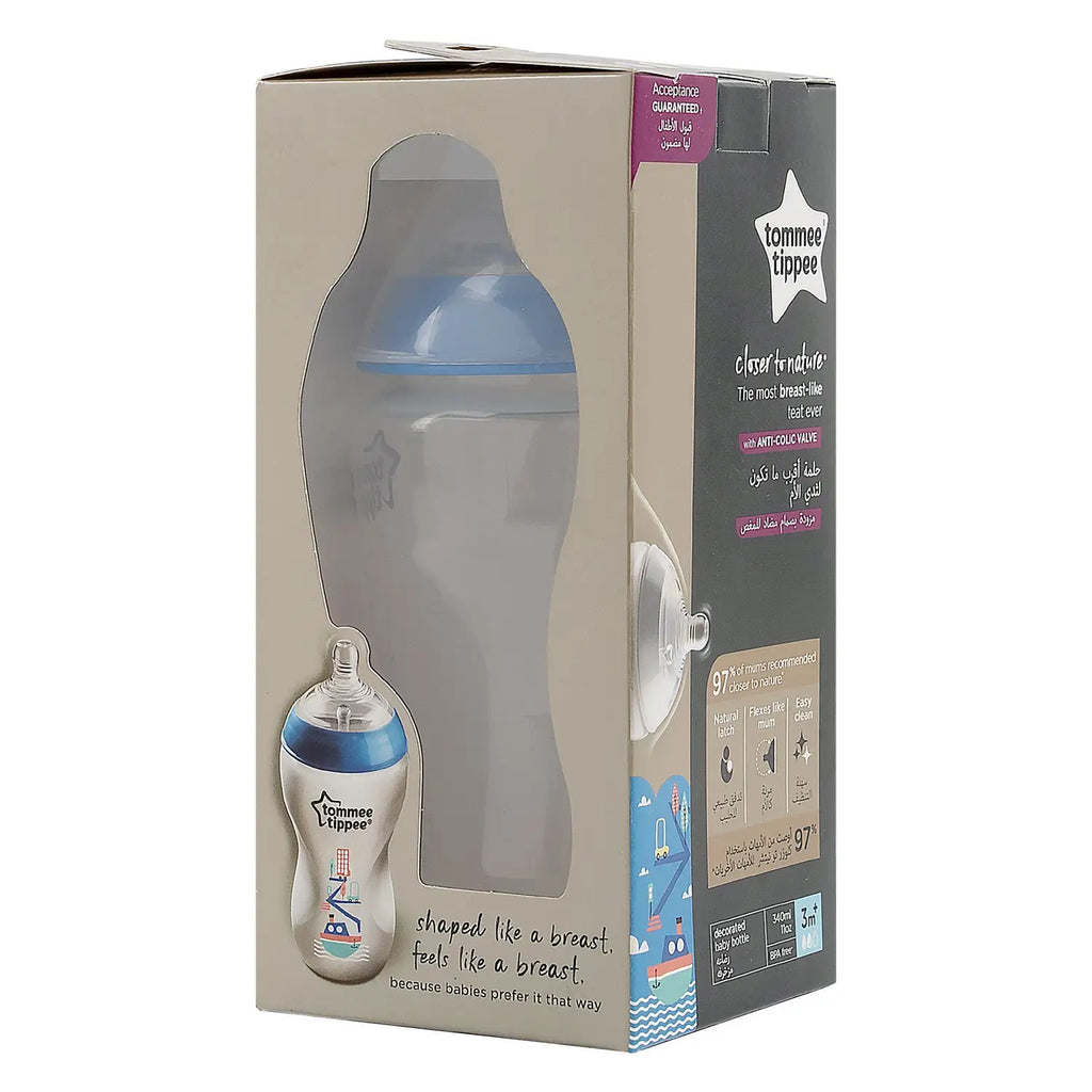 Tommee Tippee Closer To Nature Bottle 3m+ Blue 340ml-269787