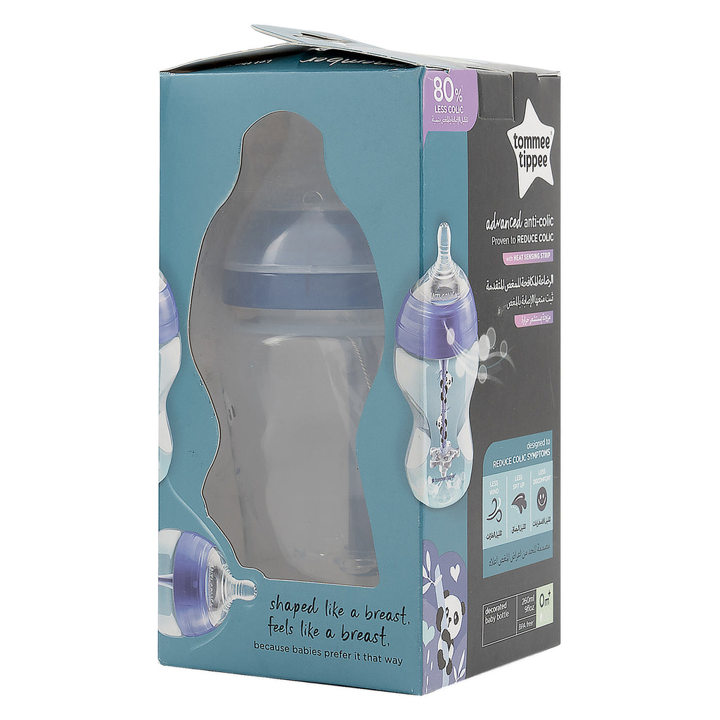 Tommee Tippee Advance Anti-Colic Bottle 0m+ 260ml-5757-Blue