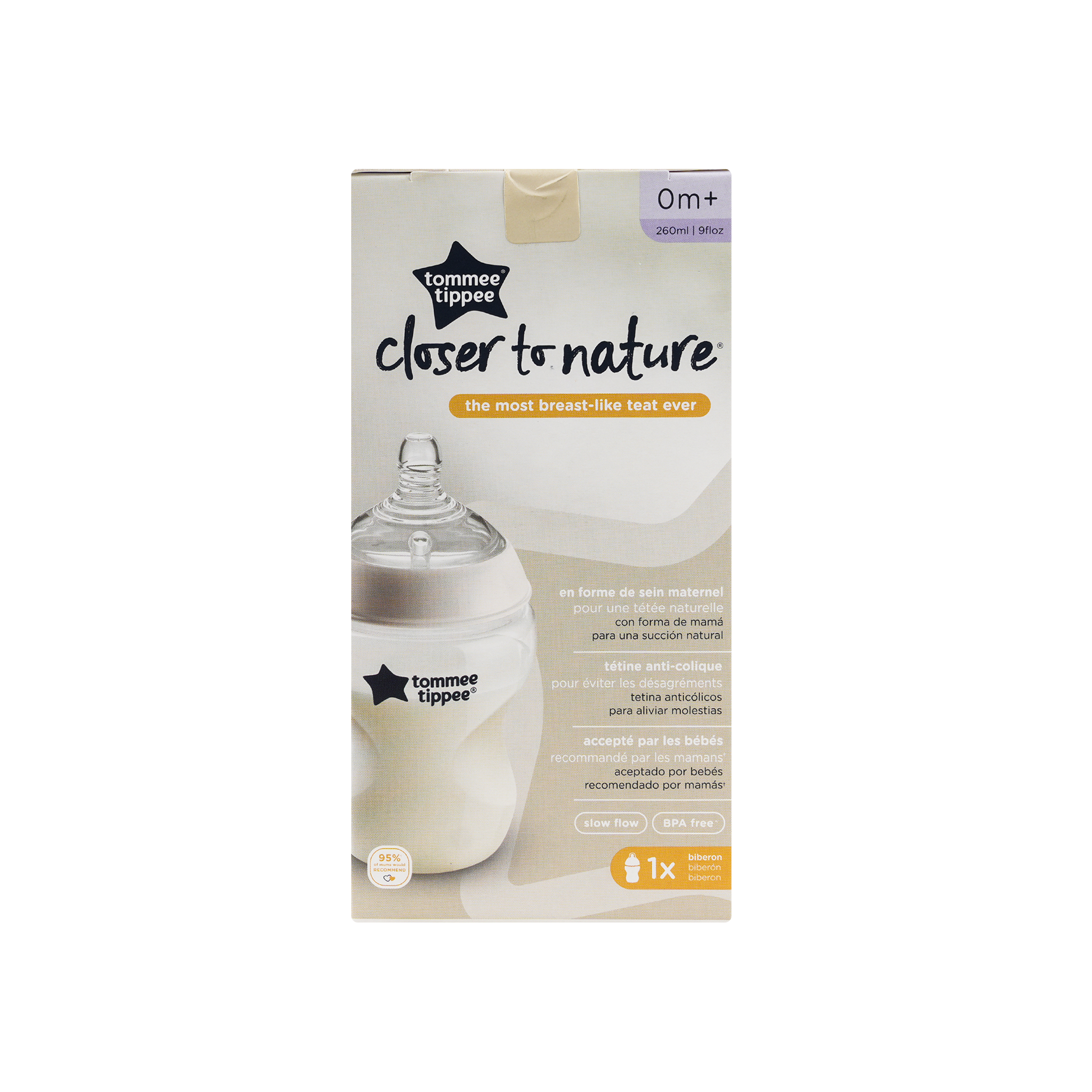 Tommee Tippee Closer To Nature Bottle 0m+ 260ml-42250070